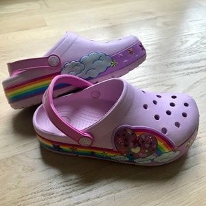 Crocs - light up Pink Rainbow (size 13)